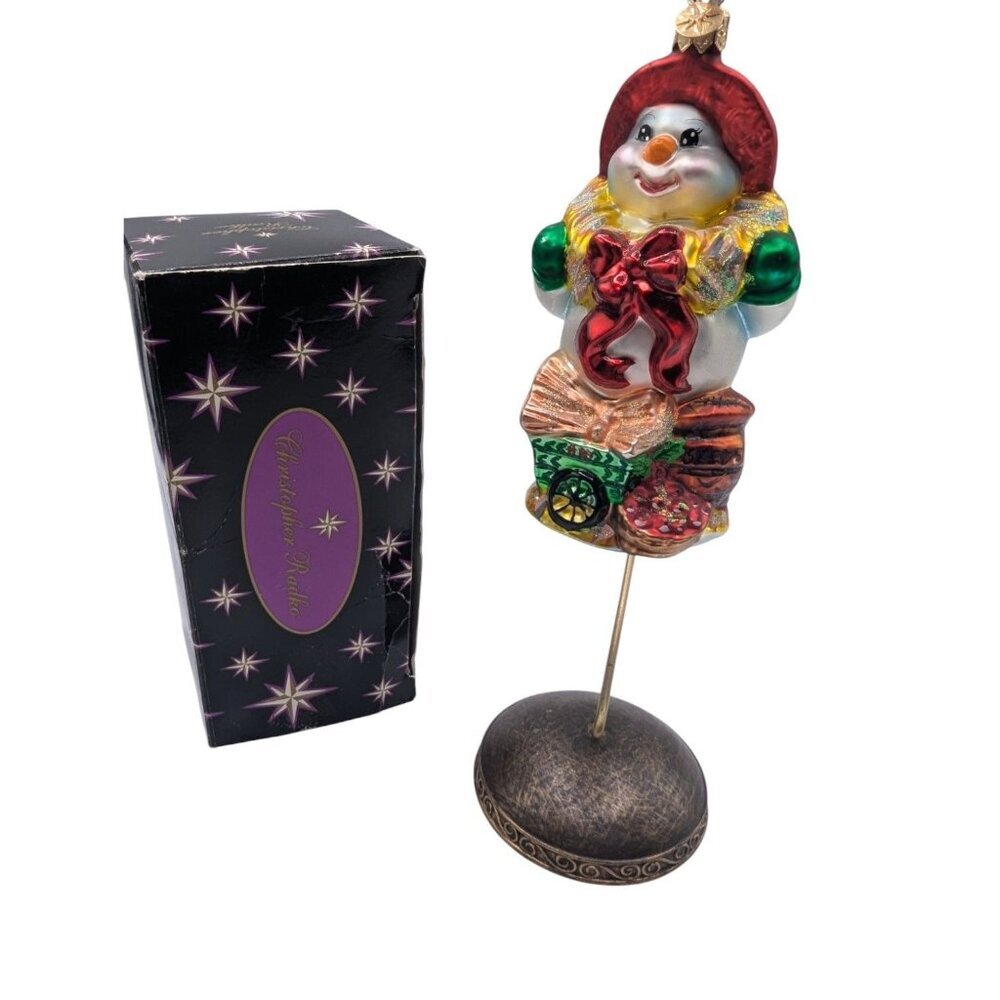 Christopher Radko Christmas Ornament Farmer Frost Snowman